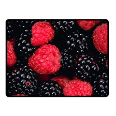 RASPBERRIES 1 Double Sided Fleece Blanket (Small) 