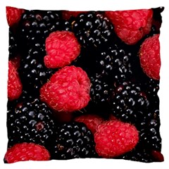 Raspberries 1 Large Flano Cushion Case (two Sides) by trendistuff