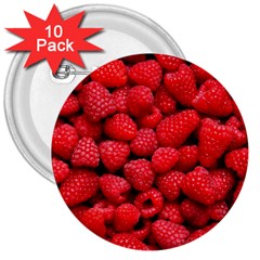 Raspberries 2 3  Buttons (10 Pack)  by trendistuff