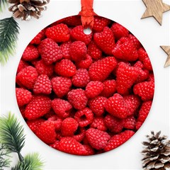 Raspberries 2 Round Ornament (two Sides) by trendistuff