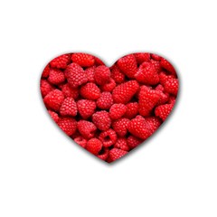 Raspberries 2 Heart Coaster (4 Pack)  by trendistuff