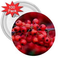 Red Berries 1 3  Buttons (100 Pack)  by trendistuff