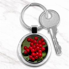 Red Berries 2 Key Chains (round)  by trendistuff