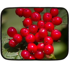 Red Berries 2 Double Sided Fleece Blanket (mini)  by trendistuff