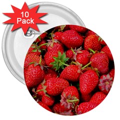 Strawberries 1 3  Buttons (10 Pack)  by trendistuff