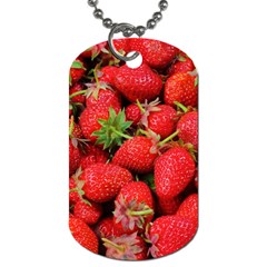 Strawberries 1 Dog Tag (one Side) by trendistuff