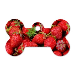 Strawberries 1 Dog Tag Bone (two Sides) by trendistuff