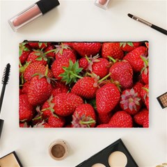 Strawberries 1 Cosmetic Bag (large)  by trendistuff