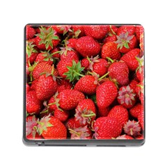 Strawberries 1 Memory Card Reader (square) by trendistuff