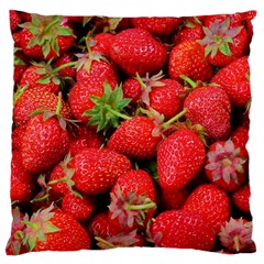 Strawberries 1 Large Cushion Case (one Side) by trendistuff