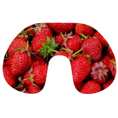 Strawberries 1 Travel Neck Pillows by trendistuff