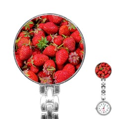 Strawberries 1 Stainless Steel Nurses Watch by trendistuff