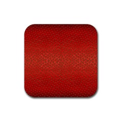 Strawberries 2 Rubber Coaster (square)  by trendistuff