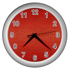 Strawberries 2 Wall Clocks (silver)  by trendistuff