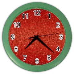 Strawberries 2 Color Wall Clocks by trendistuff