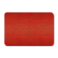 Strawberries 2 Small Doormat  by trendistuff