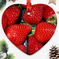 Strawberries 3 Ornament (heart) by trendistuff