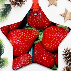 Strawberries 3 Ornament (star) by trendistuff