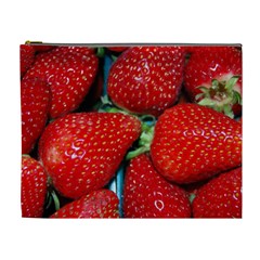 Strawberries 3 Cosmetic Bag (xl) by trendistuff