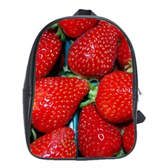 Strawberries 3 School Bag (large) by trendistuff