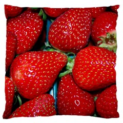 Strawberries 3 Large Cushion Case (one Side) by trendistuff