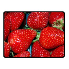 Strawberries 3 Double Sided Fleece Blanket (small)  by trendistuff