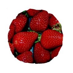 Strawberries 3 Standard 15  Premium Flano Round Cushions by trendistuff