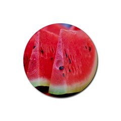 Watermelon 1 Rubber Coaster (round)  by trendistuff