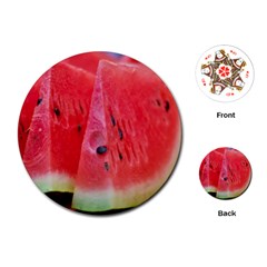 Watermelon 1 Playing Cards (round) 