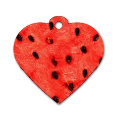 Watermelon 3 Dog Tag Heart (one Side) by trendistuff