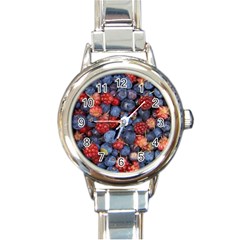 Wild Berries 1 Round Italian Charm Watch by trendistuff