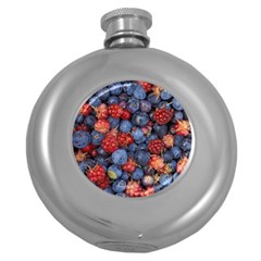 Wild Berries 1 Round Hip Flask (5 Oz) by trendistuff