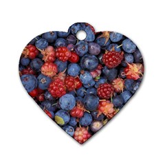 Wild Berries 1 Dog Tag Heart (two Sides) by trendistuff