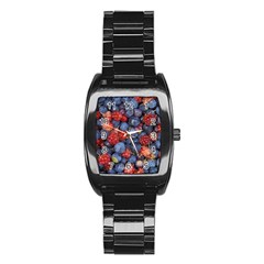 Wild Berries 1 Stainless Steel Barrel Watch by trendistuff