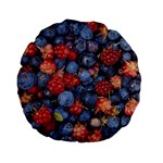 WILD BERRIES 1 Standard 15  Premium Flano Round Cushions Front