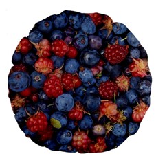 Wild Berries 1 Large 18  Premium Flano Round Cushions by trendistuff