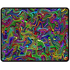 Artwork By Patrick-colorful-9 Double Sided Fleece Blanket (medium)  by ArtworkByPatrick