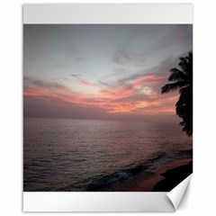 Red Sunset Rincon Puerto Rico Canvas 16  X 20   by StarvingArtisan