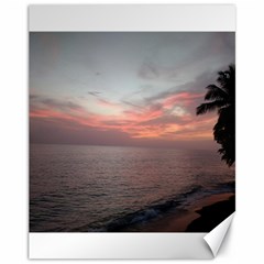 Red Sunset Rincon Puerto Rico Canvas 11  X 14   by StarvingArtisan