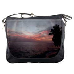 Red Sunset Rincon Puerto Rico Messenger Bags by StarvingArtisan