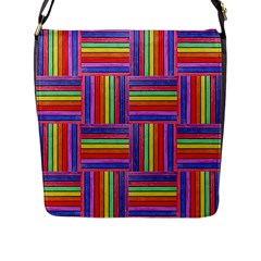 Artwork By Patrick-squares Flap Messenger Bag (l)  by ArtworkByPatrick