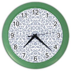 Radial Mandala Ornate Pattern Color Wall Clocks by dflcprints