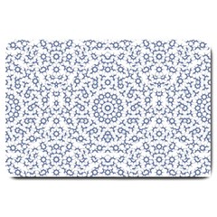 Radial Mandala Ornate Pattern Large Doormat  by dflcprints