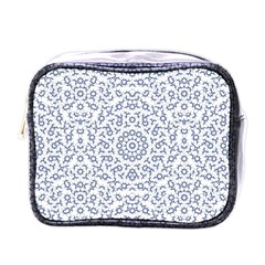 Radial Mandala Ornate Pattern Mini Toiletries Bags by dflcprints