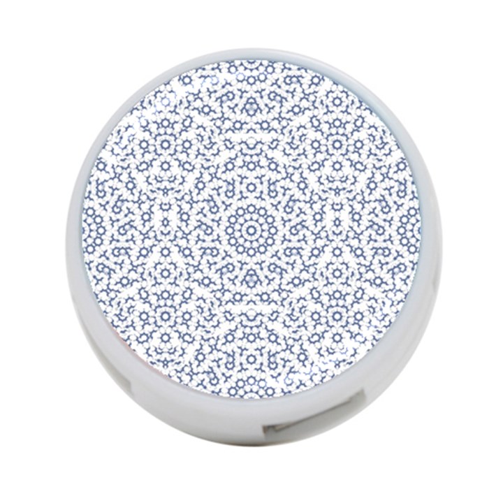 Radial Mandala Ornate Pattern 4-Port USB Hub (Two Sides) 