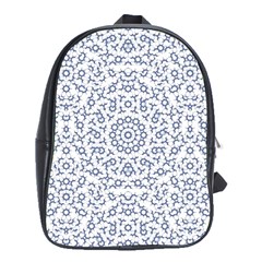 Radial Mandala Ornate Pattern School Bag (xl) by dflcprints