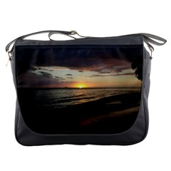 Sunset On Rincon Puerto Rico Messenger Bags by StarvingArtisan