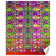 Flower Wall With Wonderful Colors And Bloom Canvas 16  X 20   by pepitasart