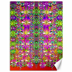 Flower Wall With Wonderful Colors And Bloom Canvas 36  X 48   by pepitasart