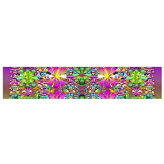 Flower Wall With Wonderful Colors And Bloom Small Flano Scarf by pepitasart